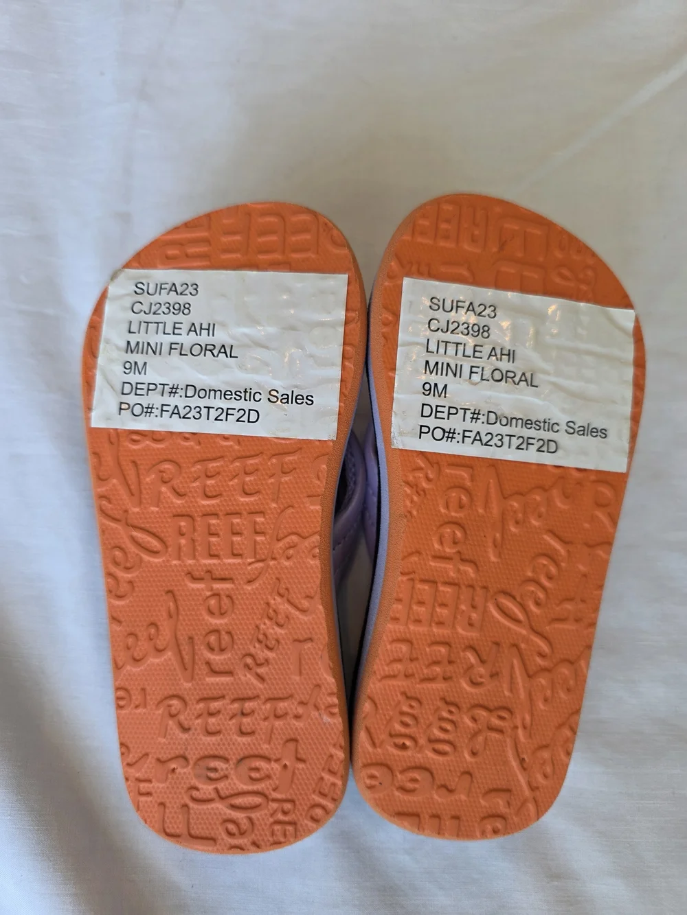 Reef Kids Lavender Floral Strap Sandals